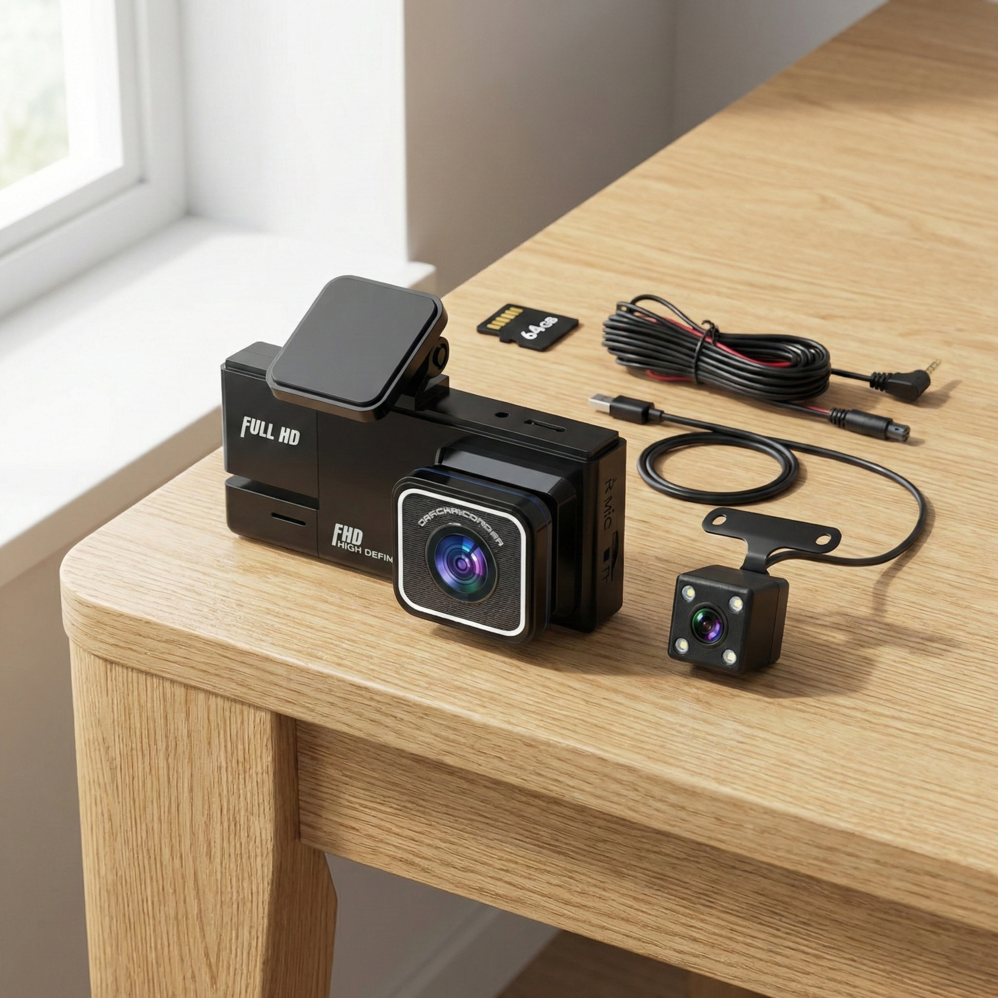 DashWatchers Pro 360° (Front + Cabin + Rear Cam | 64GB)